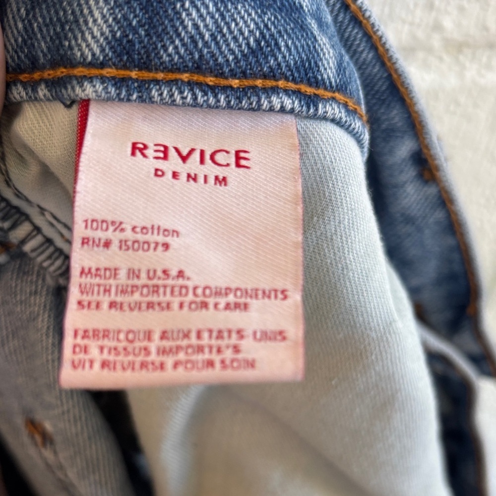 Revice Patchwork High-Rise Denim Cutoff Jean Shorts sz 30 - Picture 10 of 10